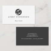 Muziekleraar, Muzieknoten, muzikant Visitekaartje (Voorkant / Achterkant)