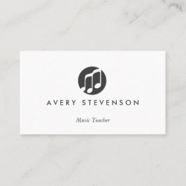 Muziekleraar, Muzieknoten, muzikant Visitekaartje