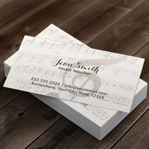 Muziekleraar Muzieknoten Visitekaartje