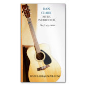 Muziekleraar/muzikant/gitaar Magnetisch Visitekaartje (Voorkant Verticaal)