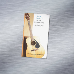 Muziekleraar/muzikant/gitaar Magnetisch Visitekaartje