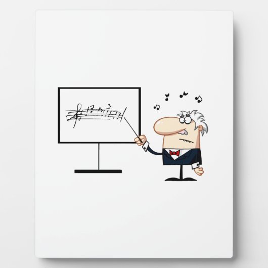 muziekleraar ouder man grafisch fotoplaat (Voorkant)