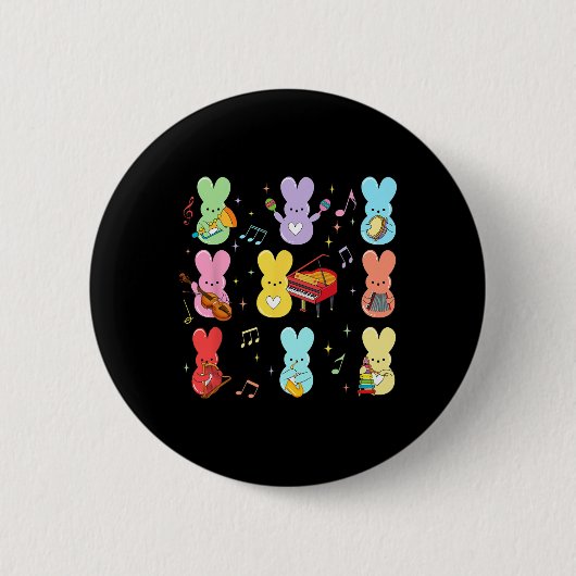 Muziekleraar Pasen Ronde Button 5,7 Cm (Voorkant)