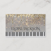 muziekleraar pianist elegant visitekaartje (Voorkant)