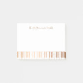Muziekleraar Pianist Gold Grand Piano Keys Post-it® Notes (Voorkant)