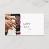 Muziekleraar | Pianist Visitekaartje (Voorkant)