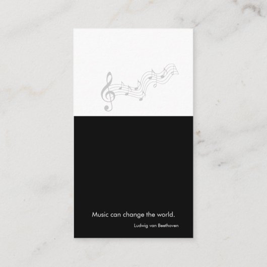 Muziekleraar | Pianist Visitekaartje (Achterkant)