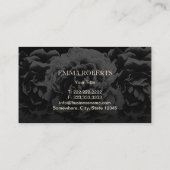 Muziekleraar Piano Keys Elegant Dark Floral Visitekaartje (Achterkant)