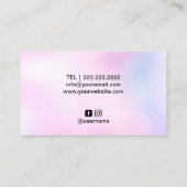 Muziekleraar Piano Keys Elegant Dreamweaver Pink O Visitekaartje (Achterkant)