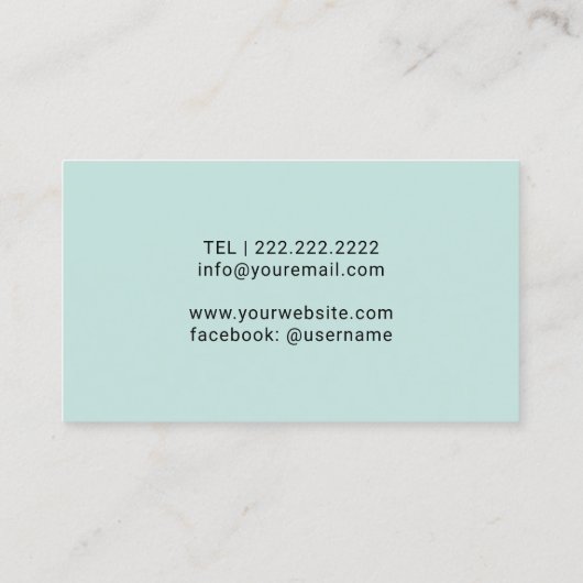 Muziekleraar Piano Keys Modern Mint & Gold Visitekaartje (Achterkant)