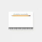 Muziekleraar Piano Keys & Pencil Post-it® Notes (Voorkant)