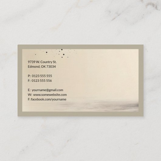 Muziekleraar | Piano Keys Visitekaartje (Achterkant)