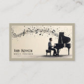 Muziekleraar | Piano Keys Visitekaartje (Voorkant)