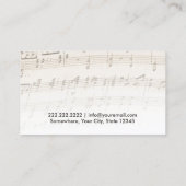 Muziekleraar Piano Keys Visitekaartje (Achterkant)