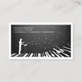 Muziekleraar | Piano Keys Visitekaartje (Achterkant)