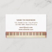 Muziekleraar Piano-toetsenbord  Gold Visitekaartje (Achterkant)