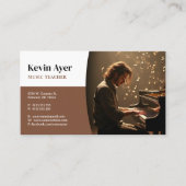 Muziekleraar | piano visitekaartje (Voorkant)