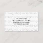 Muziekleraar | Pianologo | Pianist Visitekaartje (Achterkant)