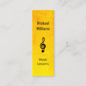 Muziekleraar QR code Simple Gold Treble Clef Mini Visitekaartje (Voorkant)