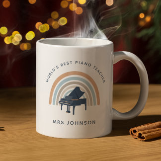 Muziekleraar Regenboog Piano Koffiemok