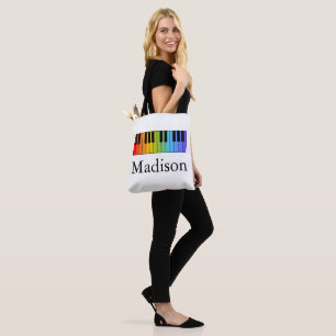 Muziekleraar Regenboog Piano Toetsenbord Gepersona Tote Bag