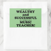 Muziekleraar rijk en succesvol rechthoekige video rechthoekige sticker (Tas)