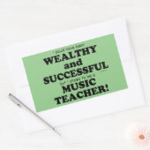 Muziekleraar rijk en succesvol rechthoekige video rechthoekige sticker (Envelop)