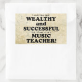 Muziekleraar rijk en succesvol rechthoekige video rechthoekige sticker (Tas)