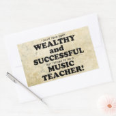 Muziekleraar rijk en succesvol rechthoekige video rechthoekige sticker (Envelop)