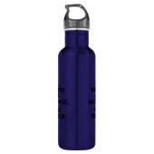 Muziekleraar rijk en succesvol waterfles  (Achterkant)