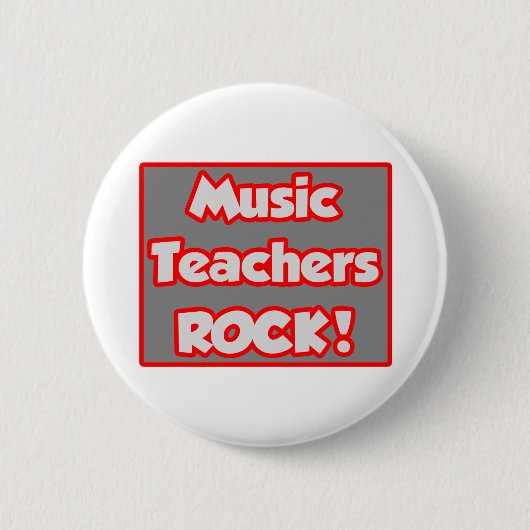 Muziekleraar Rock! Ronde Button 5,7 Cm (Voorkant)