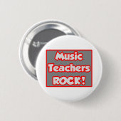 Muziekleraar Rock! Ronde Button 5,7 Cm (Voorkant /achterkant)