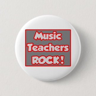 Muziekleraar Rock! Ronde Button 5,7 Cm