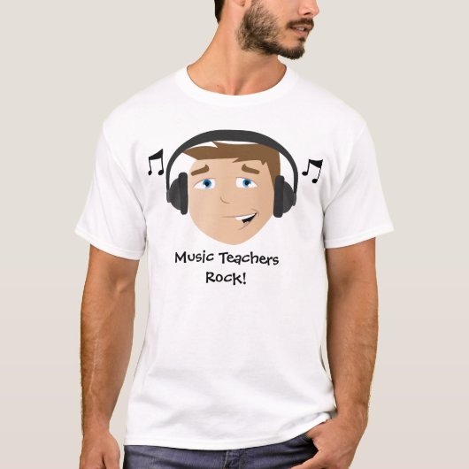 Muziekleraar Rock! T-shirt (Voorkant)