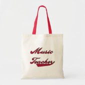 Muziekleraar rode overhemden en cadeautjes tote bag (Voorkant)