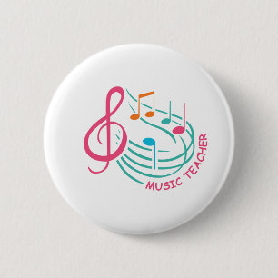 muziekleraar ronde button 5,7 cm
