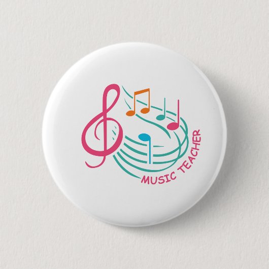 muziekleraar ronde button 5,7 cm (Voorkant)