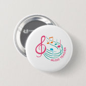 muziekleraar ronde button 5,7 cm (Voorkant /achterkant)