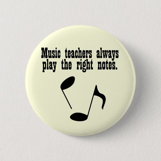 Muziekleraar Ronde Button 5,7 Cm (Voorkant)