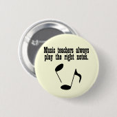 Muziekleraar Ronde Button 5,7 Cm (Voorkant /achterkant)