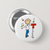 Muziekleraar Ronde Button 5,7 Cm (Voorkant /achterkant)