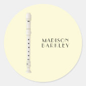 muziekleraar ronde sticker (Voorkant)