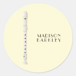 muziekleraar ronde sticker