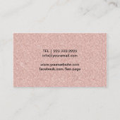 Muziekleraar Roos Gold Glitter Piano Visitekaartje (Achterkant)