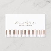Muziekleraar Roos Gold Piano Keys Musical Visitekaartje (Voorkant)