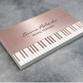 Muziekleraar Roos Gold Piano Keys Musical Visitekaartje