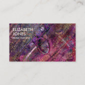 Muziekleraar Saxophone Art Collage - gemengde medi Visitekaartje (Voorkant)