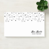Muziekleraar Script Naam Muzieknoten Post-it® Notes (Kantoor)