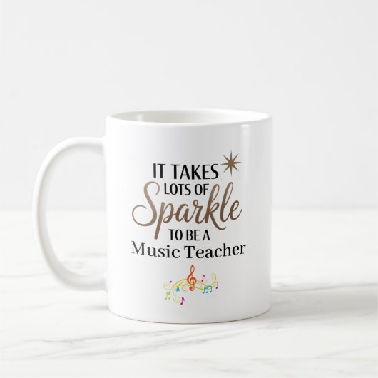 Muziekleraar Sparkle Persoonlijk Koffiemok (Links)