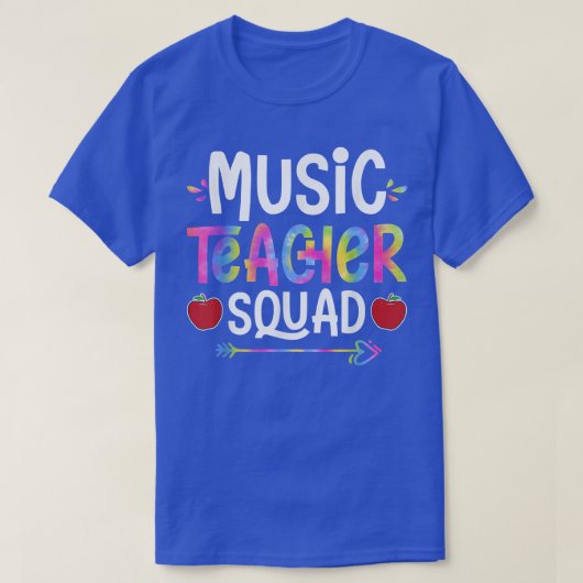 Muziekleraar Squad eerste dag van het Stropdas-Dye T-shirt (Design voorkant)